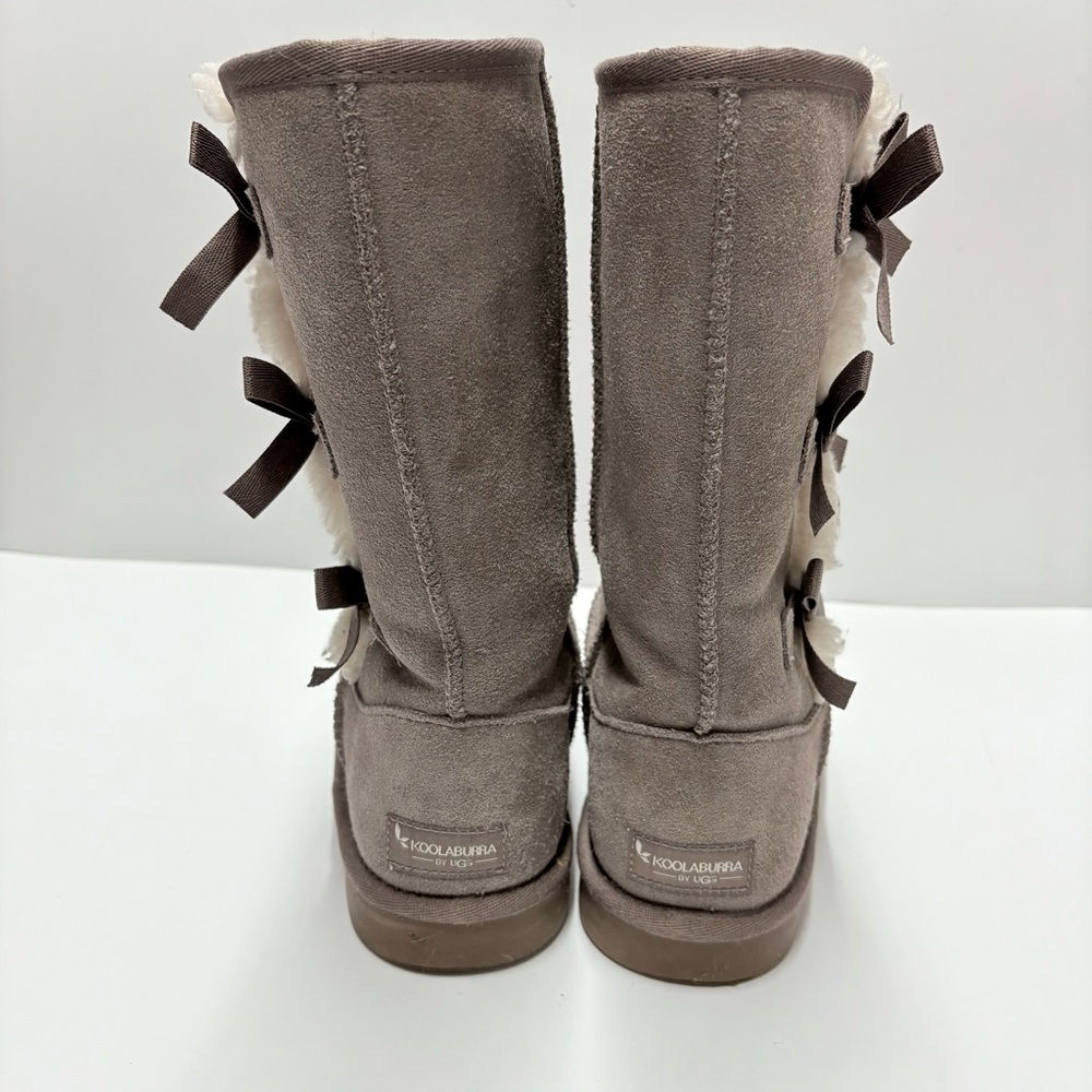 Ugg Koolabura Victoria Tan Suede Boots With Bows Tan Sz 5 - Picture 3 of 7